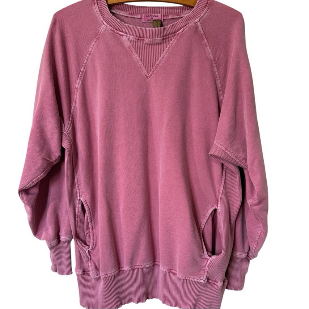 Zenana Outfitters Dusty Rose Sweatshirt